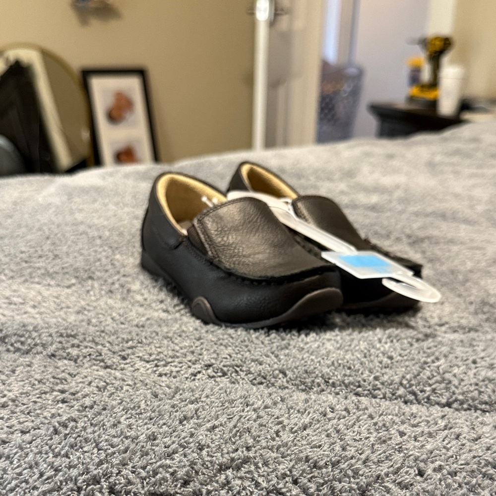 Kids dark brown Leather Loafers